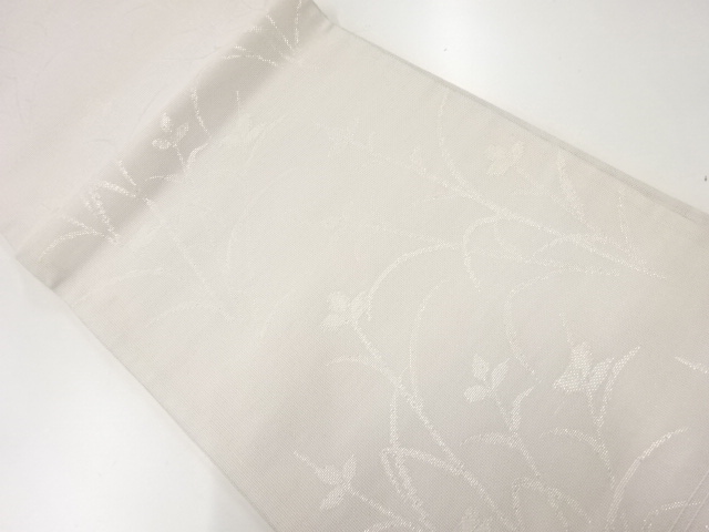 アンティーク　 紗 草花模様織出し袋帯（材料）